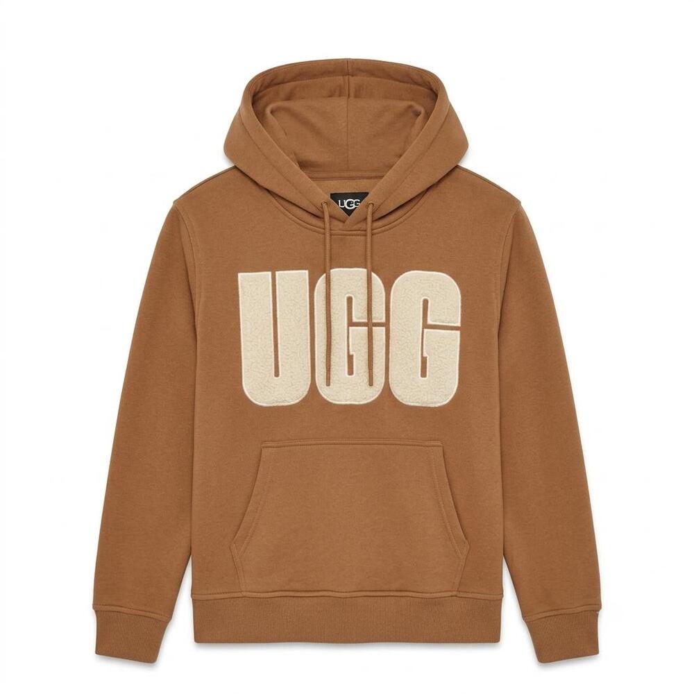 UGG Genuine Sherpa Logo Hoodie – Brown / Chestnut - Picture 1 of 1